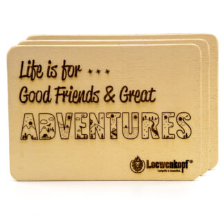 Abenteuer Grußkarte Life is for Good friends and great adventures,